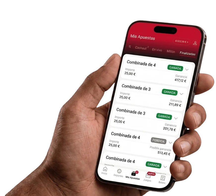 App de PRONOSTICOS1 con combinadas ganadas